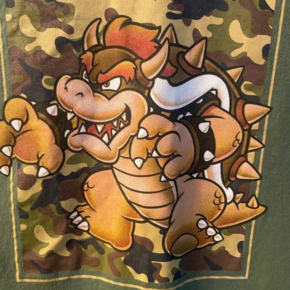 Super Mario Bros. Bowser Camo T-Shirt S - Picture 2 of 4